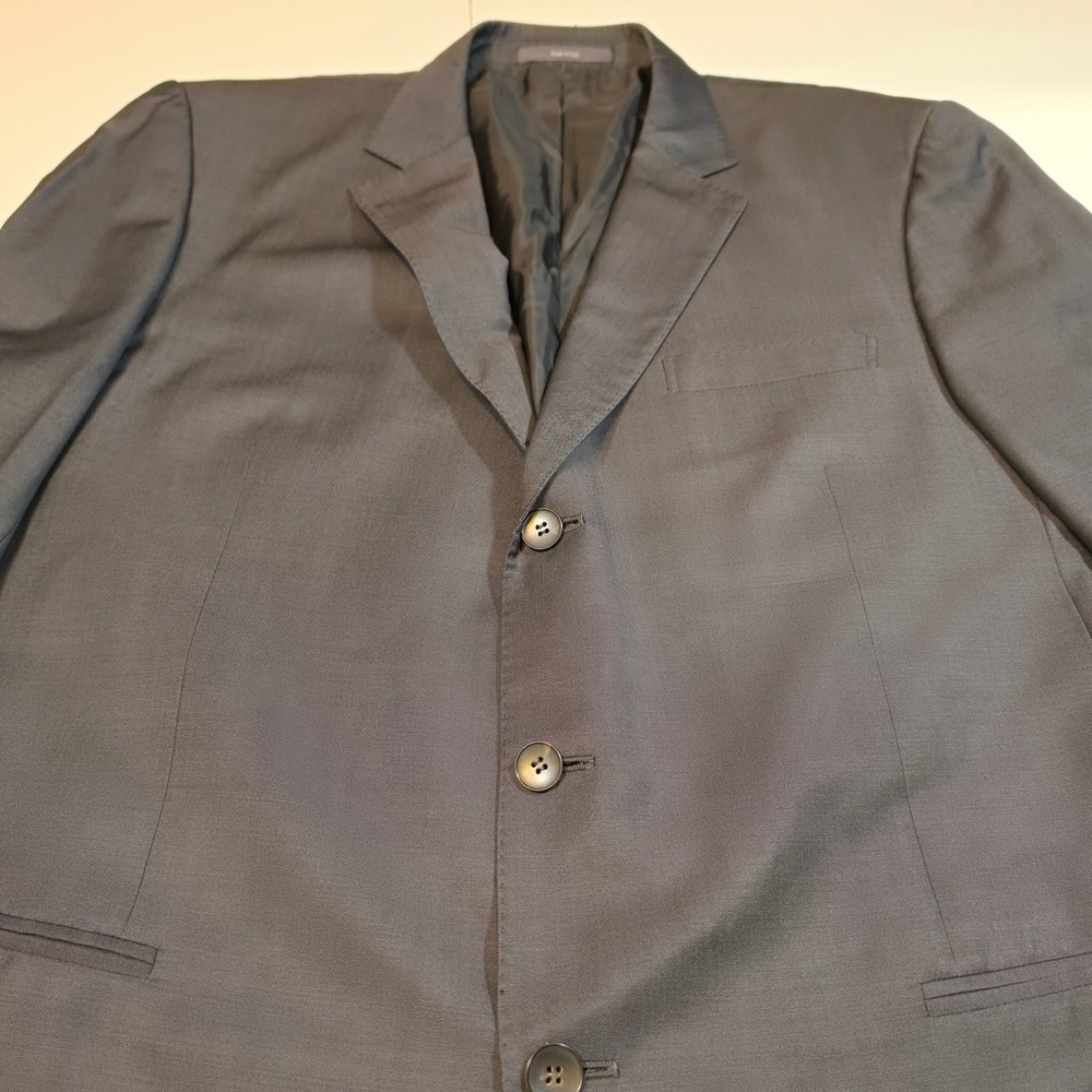 Gucci Vintage Mens Blazer Sport Coat Dark Grey/Black 3 Button Made in Italy 44R - Picture 10 of 10